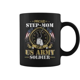 Proud Step-Mom Of A Us Army Soldier Funny Military Pride Coffee Mug | Mazezy