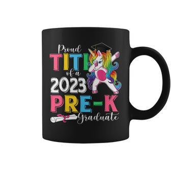 Proud Titi Of A 2023 Prek Graduate Dabbing Unicorn Coffee Mug | Mazezy
