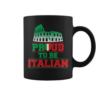 Proud To Be Italian - Italia Design - Italy Flag Coffee Mug | Mazezy