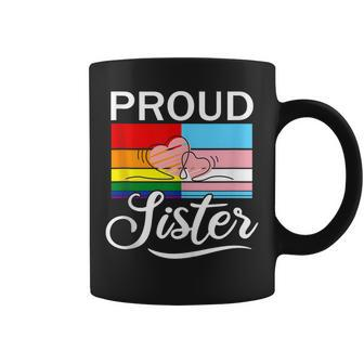 Proud Trans Sister Flag Lgbt Funny Transgender Gay Pride Coffee Mug | Mazezy