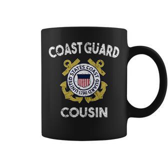 Proud Us Coast Guard Cousin Military Pride Pride Month Funny Designs Funny Gifts Coffee Mug | Mazezy