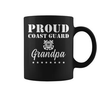 Proud Us Coast Guard Grandpa Us Military Family Gift Gift For Mens Coffee Mug | Mazezy
