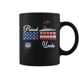 Proud Us Coast Guard Uncle Us Military Family Gift Men Women Funny Military Gifts Coffee Mug | Mazezy
