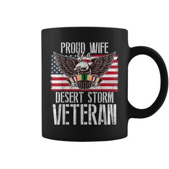 Proud Wife Of Desert Storm Veteran Gulf War Veterans Spouse Coffee Mug - Monsterry