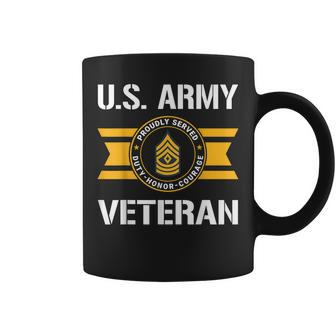 Proudly Served Us Army Veteran E8 First Sergeant Coffee Mug | Mazezy