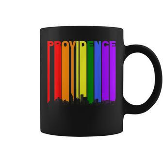 Providence Rhode Island Skyline Rainbow Lgbt Gay Pride Coffee Mug | Mazezy AU
