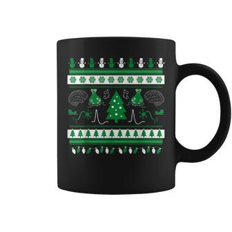 Psychology Ugly Christmas Sweater Brain Neurotransmitter Coffee Mug - Monsterry UK