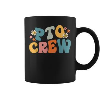 Pto Crew Groovy Teacher Student Parent Coffee Mug - Seseable