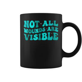 Ptsd Awareness Not All Wounds Are Visible Groovy Coffee Mug | Mazezy