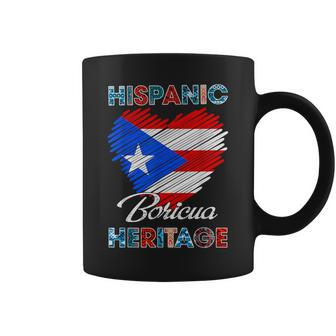 Puerto Rican Hispanic Heritage Boricua Puerto Rico Flag Coffee Mug | Mazezy