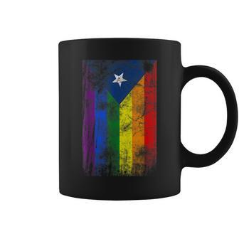 Puerto Rico Gay Flag Rainbow Lgbt Pride Gift Coffee Mug | Mazezy