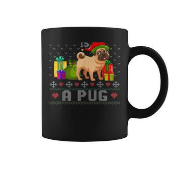 Pug Dog Ugly Christmas Sweaters Coffee Mug - Monsterry UK