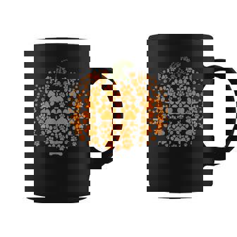 Pumpkin Dog Cat Paw Print Halloween Pet Lover Coffee Mug | Seseable CA