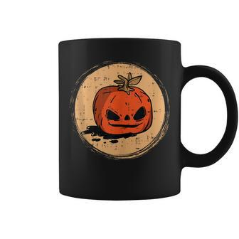 Pumpkin Face Halloween Costume Scary Jack O Lantern Coffee Mug | Mazezy