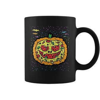 Pumpkin Pizza Hallowen Costume Scary Jack O Lantern Foodie Coffee Mug - Monsterry AU