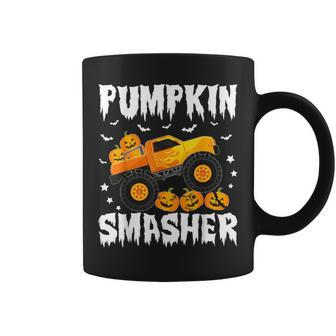 Pumpkin Smasher Halloween Monster Truck Lover Boys Toddler Coffee Mug - Monsterry AU