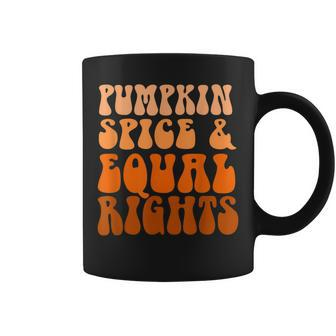 Pumpkin Spice And Equal Rights Feminist Halloween 70S Hippie Halloween Coffee Mug | Mazezy
