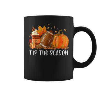 Pumpkin Spice Football Tis The Season Fall Thanksgiving Girl Coffee Mug - Seseable