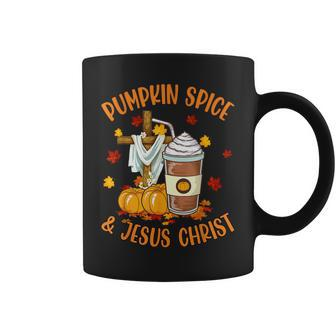 Pumpkin Spice And Jesus Christ Coffee Lovers Coffee Mug - Seseable