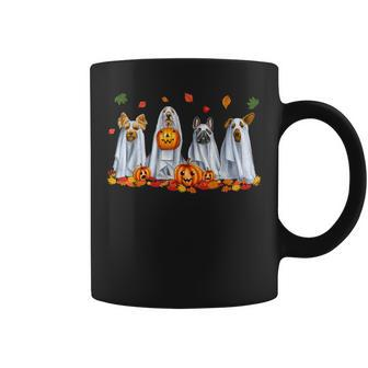Puppy Pumpkin Spooky Ghost Dog Halloween Costume Coffee Mug - Monsterry DE