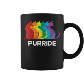 Purride Cat Pride Ally Lgbt Community Rainbow Pride Coffee Mug | Mazezy