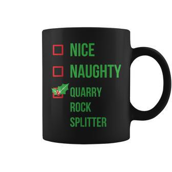 Quarry Rock Splitter Pajama Christmas Coffee Mug | Mazezy