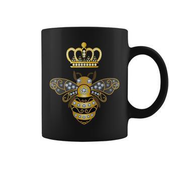 Queen Bee Crown Girls Honey Hive Beekeeping Bee Coffee Mug - Seseable