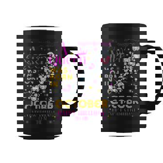 A Queen Was Born In October Happy Birthday To Me Coffee Mug - Seseable