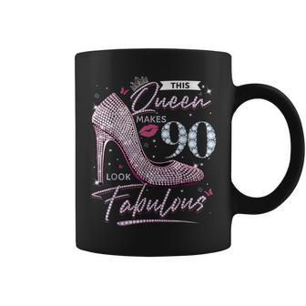 This Queen Makes 90 Looks Fabulous 90Th Birthday Women Coffee Mug - Seseable