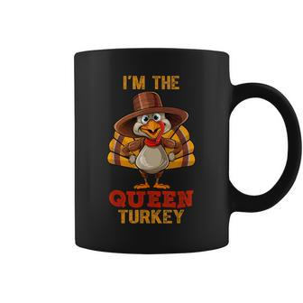 Queen Turkey Matching Family Group Thanksgiving Coffee Mug - Seseable