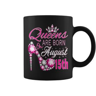 Queens Are Born On August 15Th Lion Queen Virgo Queen Girl Coffee Mug | Mazezy DE