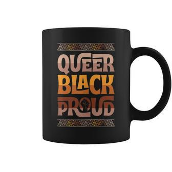 Queer Black Proud Gay Pride Blm Fist Black Lgbtq Pride Month Coffee Mug | Mazezy