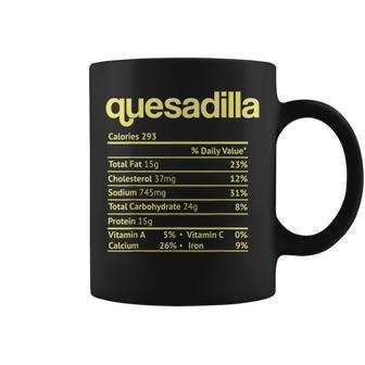 Quesadilla Nutrition Facts Funny Thanksgiving Christmas Food Thanksgiving Funny Gifts Coffee Mug | Mazezy