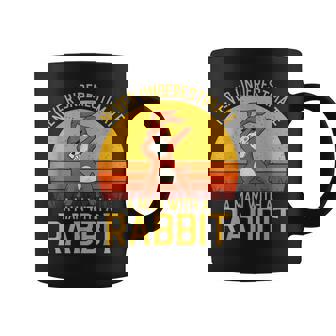 Rabbit Never Underestimate A Man With A Rabbit Coffee Mug - Monsterry