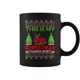 This Is My Rabbit Xmas Pajama Ugly Sweater Christmas Coffee Mug | Mazezy CA