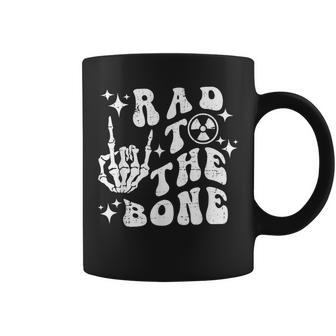 Rad To The Bone Skeleton Rock Hand Halloween Tech Xray Coffee Mug | Mazezy