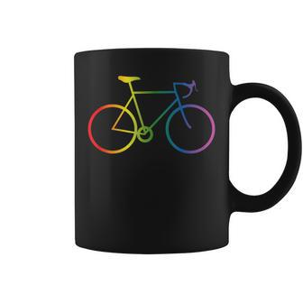 Rainbow Bicycle - Lgbtq Gay Pride Bicyclist Gift For Bikers Coffee Mug | Mazezy