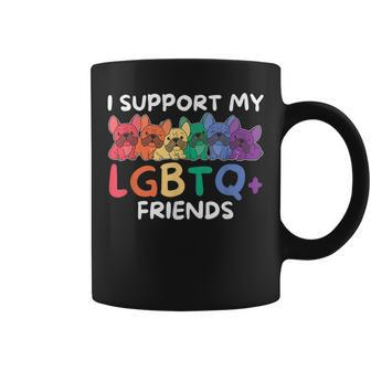 Rainbow Flag Gay Pride Lgbtq French Bulldog Coffee Mug | Mazezy