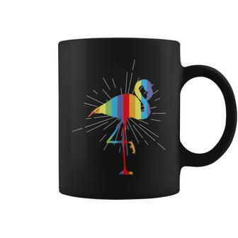 Rainbow Flamingo Gay Rights Support Pride Flag Queer Coffee Mug | Mazezy