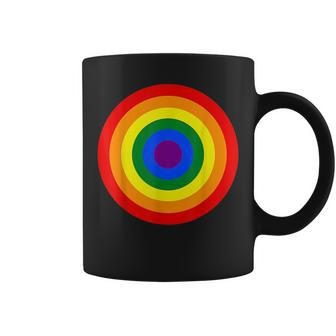 Rainbow Gay Pride Target Coffee Mug | Mazezy