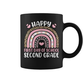 Rainbow Happy First Day Of School Second Grade Teacher Coffee Mug - Monsterry CA