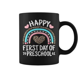 Rainbow Leopard Happy First Day Of Preschool Teacher Student Coffee Mug | Mazezy