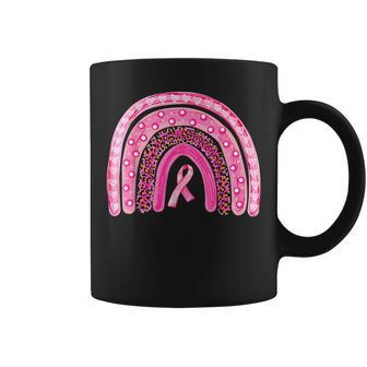 Rainbow Leopard Pink Ribbon Breast Cancer Awareness Coffee Mug - Seseable