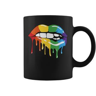 Rainbow Lips Colorful Gay Pride Lgbt Flag Coffee Mug - Thegiftio UK