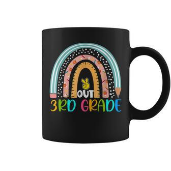 Rainbow Peace Out 3Rd Grade Happy Last Day Of School Gift Coffee Mug | Mazezy
