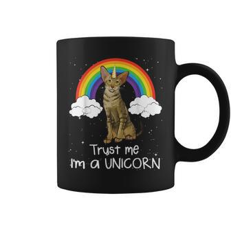 Rainbow Serengeti Trust Me I'm A Unicorn Cat Coffee Mug | Mazezy