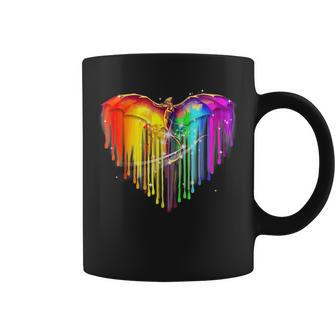 Rainbows Dragons Heart For Lgbt Gay Lesian Pride  Coffee Mug