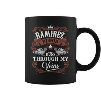 Ramirez Blood Runs Through My Veins Ramirez Family Vintage Coffee Mug - Seseable