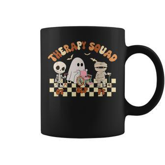 Therapy Squad Slp Ot Pt Groovy Halloween Speech Physical Coffee Mug - Monsterry
