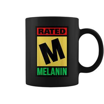 Rated M For Melanin Poppin Black Girl Magic Grl Pwr History Coffee Mug | Mazezy